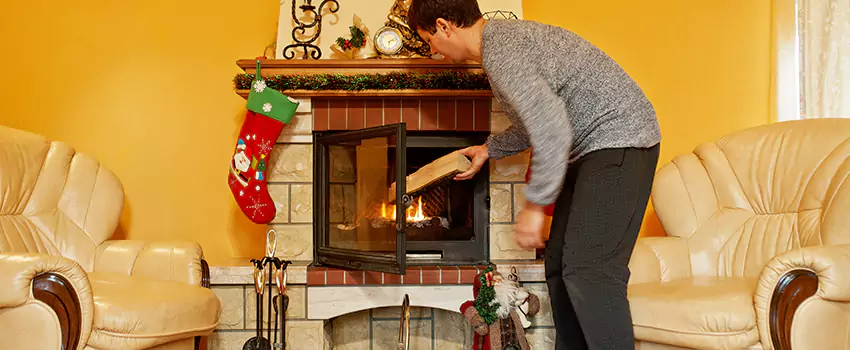 Rusted Metal Fireplace Restoration in Pflugerville, Texas